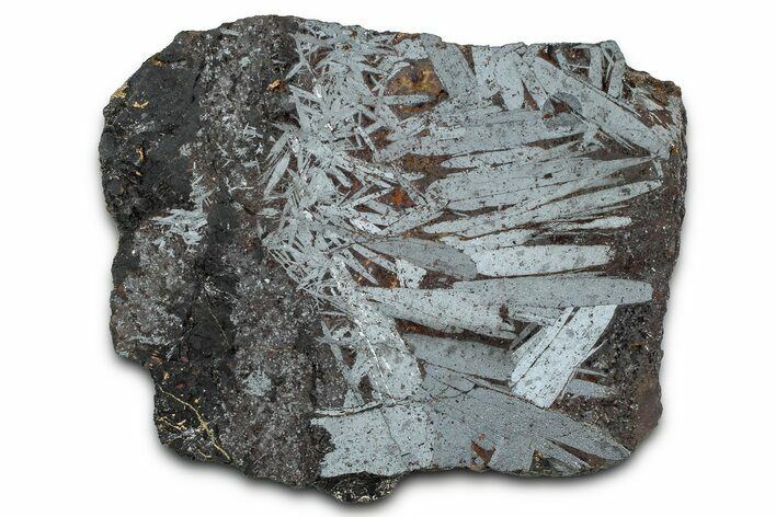 Polished Crystalline Hematite & Magnetite Section - Nevada #371263